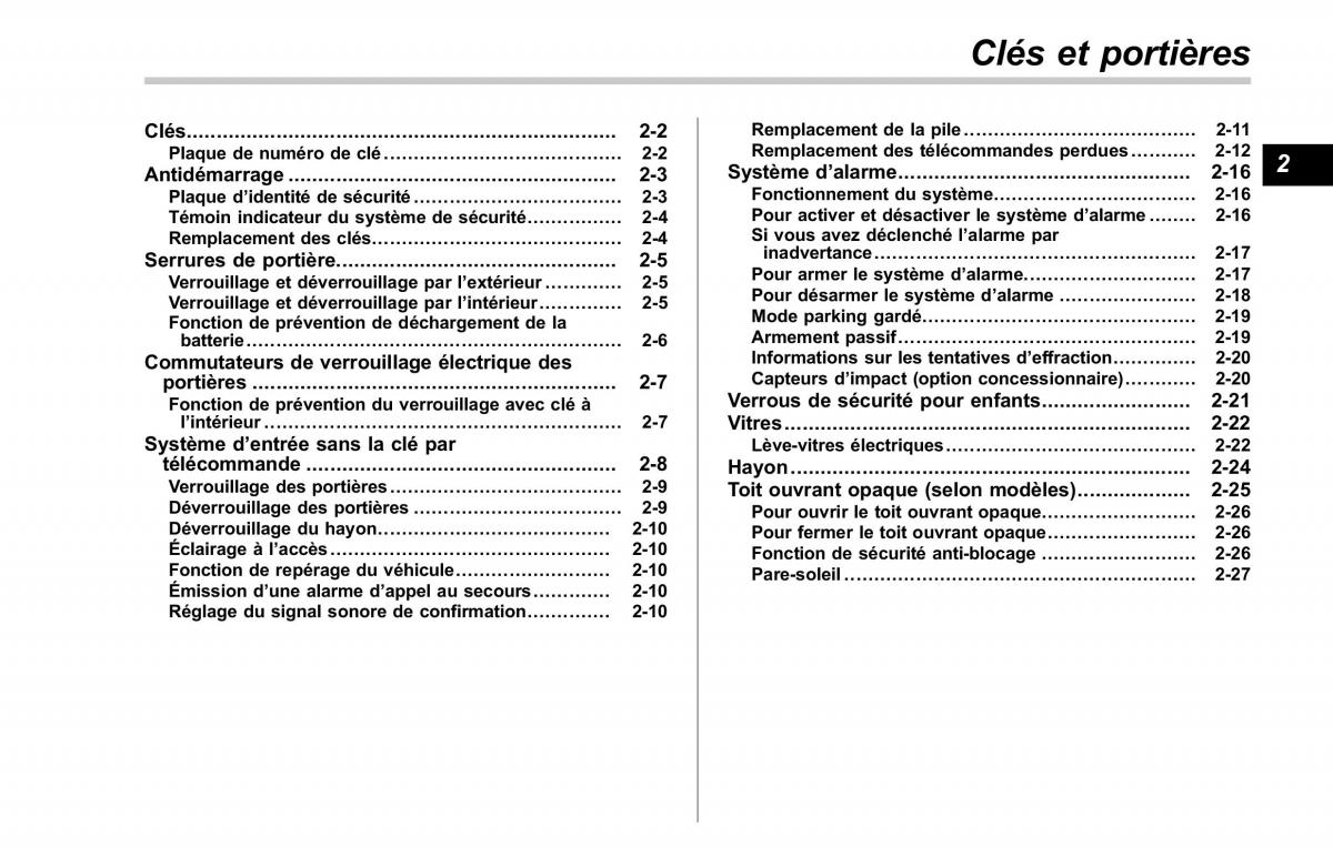 Subaru Forester II 2 manuel du proprietaire / page 99