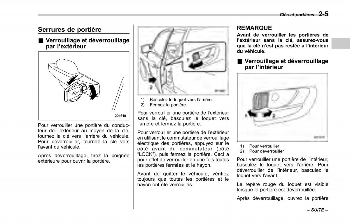 Subaru Forester II 2 manuel du proprietaire / page 103