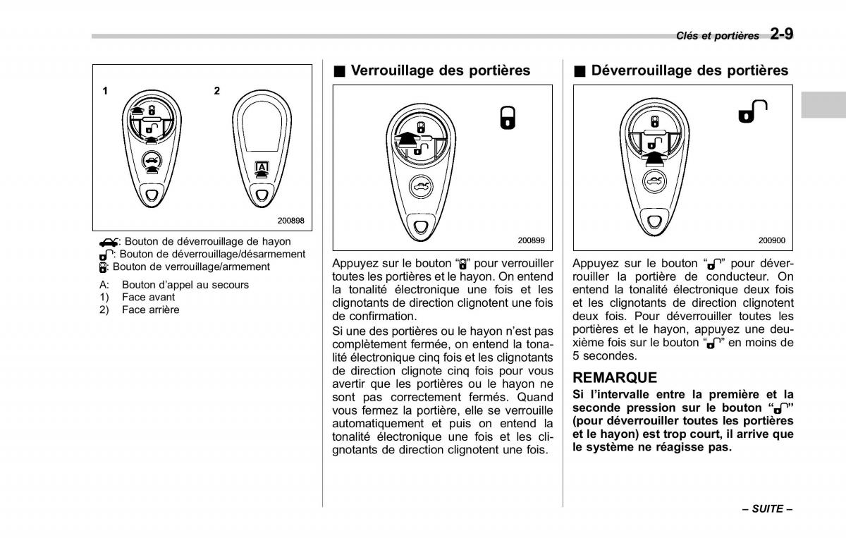 Subaru Forester II 2 manuel du proprietaire / page 107