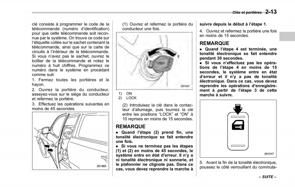 Subaru Forester II 2 manuel du proprietaire / page 111