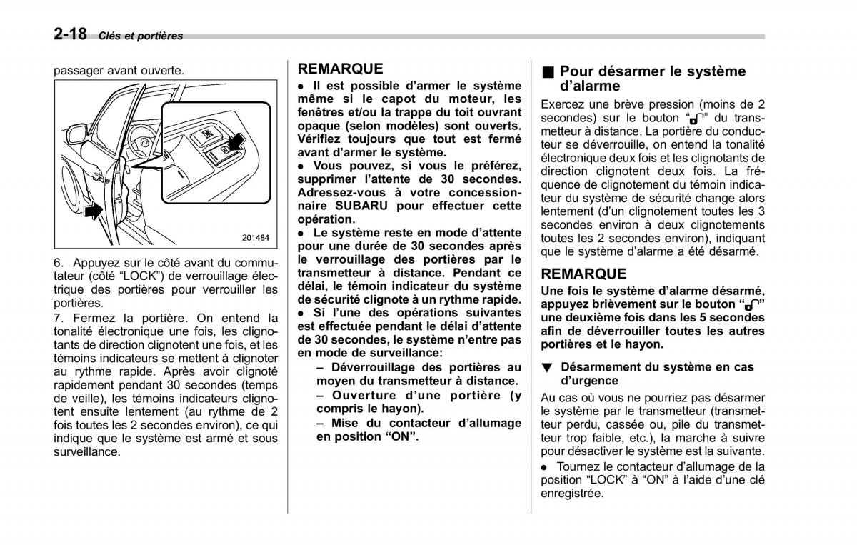 Subaru Forester II 2 manuel du proprietaire / page 116