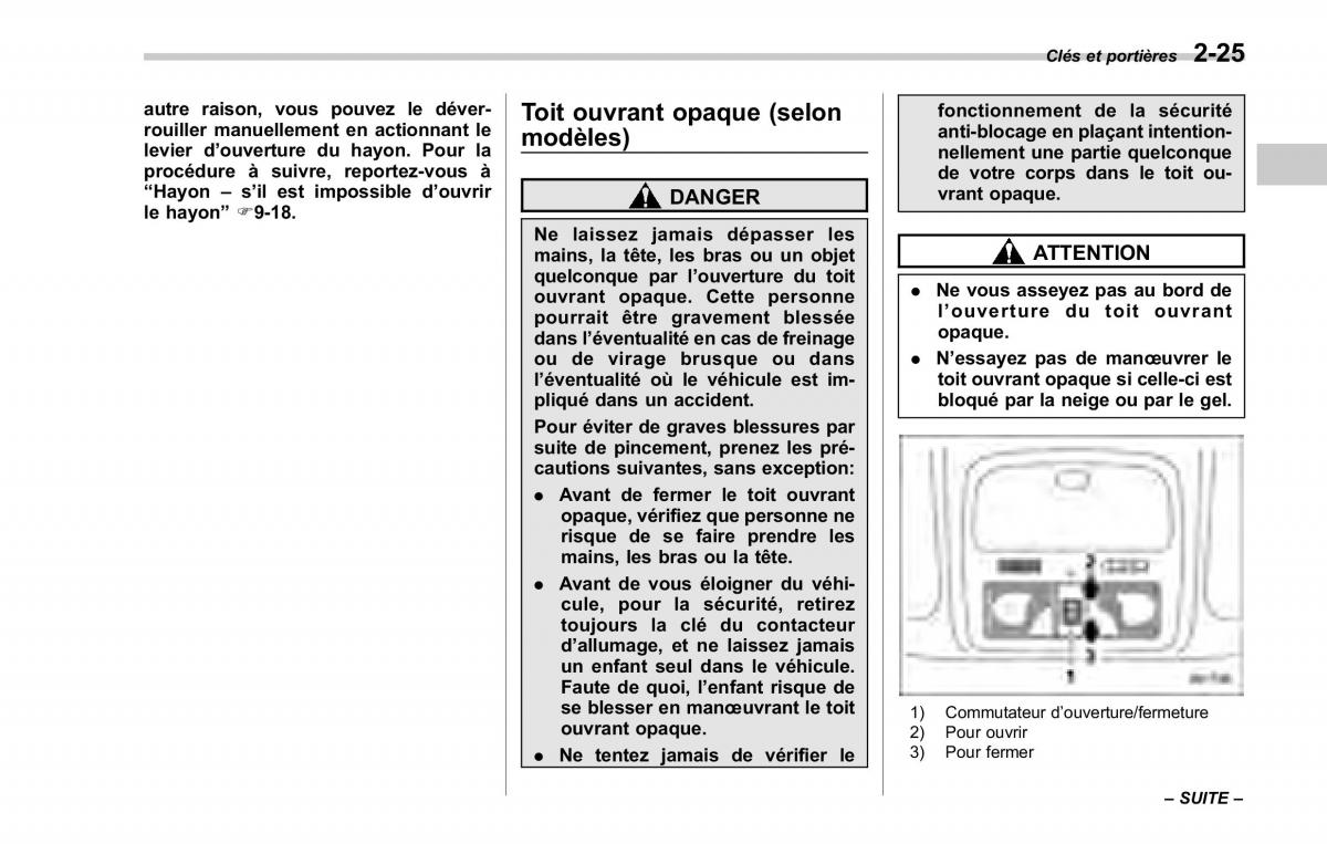 Subaru Forester II 2 manuel du proprietaire / page 123