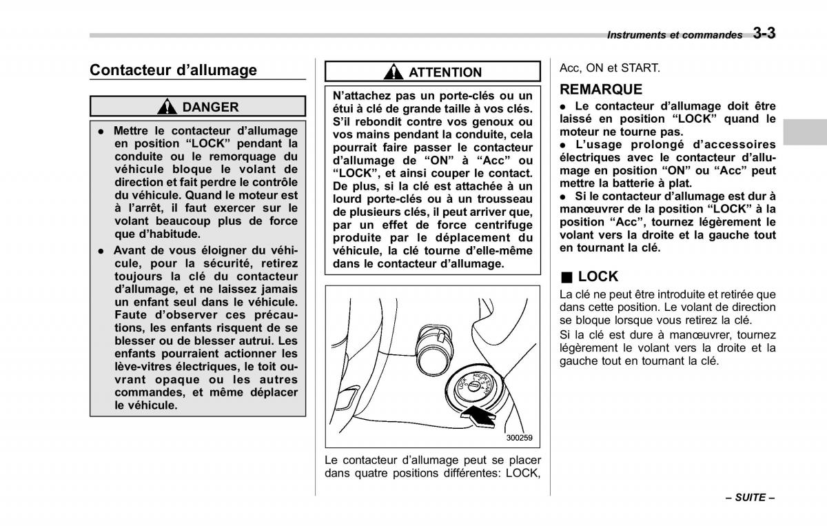 Subaru Forester II 2 manuel du proprietaire / page 129