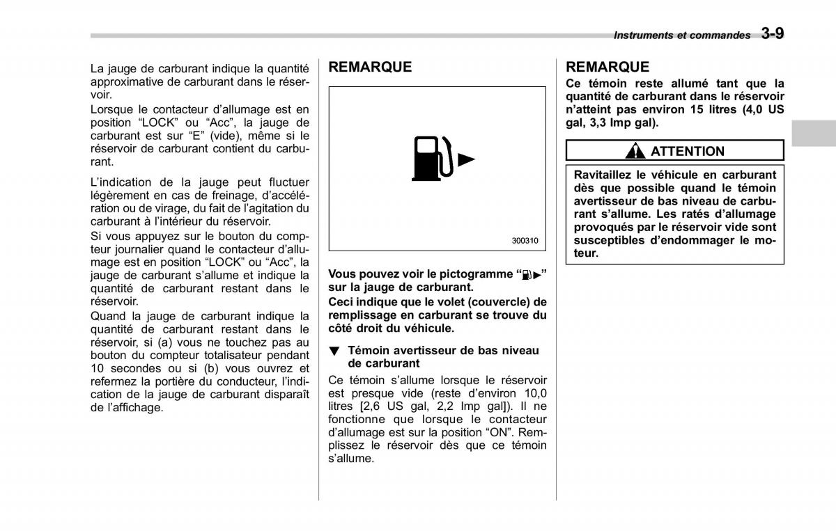 Subaru Forester II 2 manuel du proprietaire / page 135