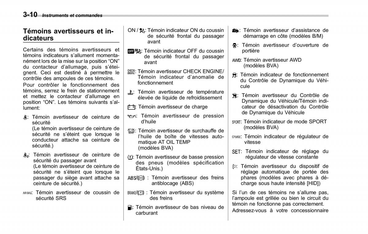 Subaru Forester II 2 manuel du proprietaire / page 136