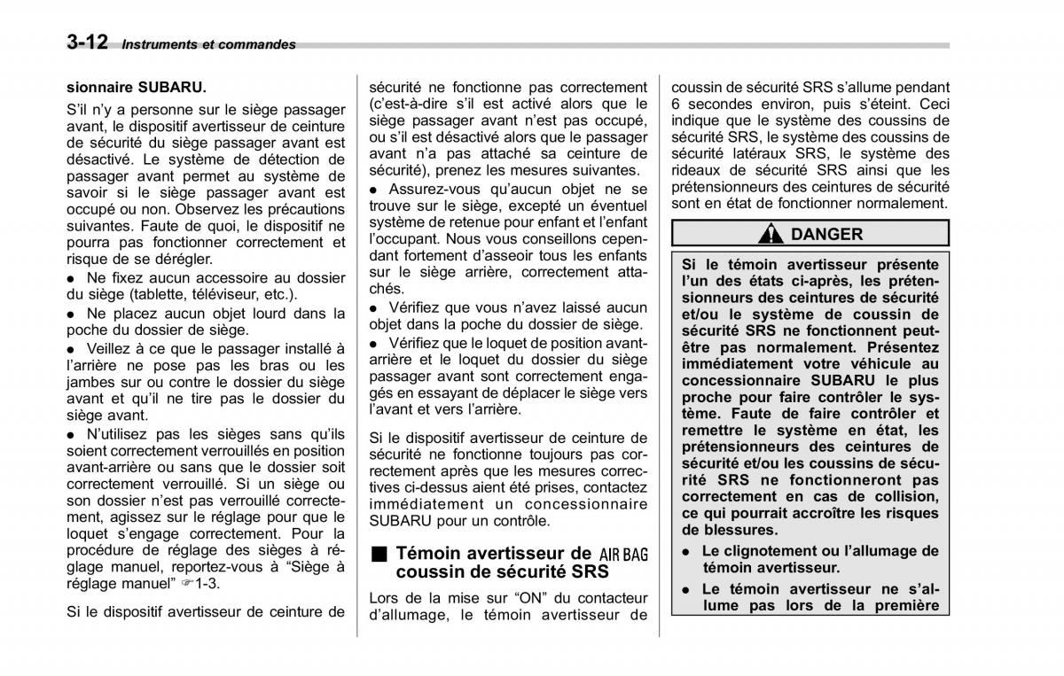 Subaru Forester II 2 manuel du proprietaire / page 138