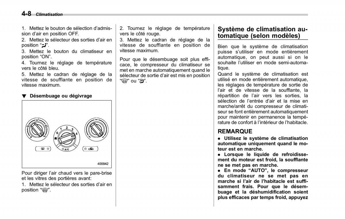 Subaru Forester II 2 manuel du proprietaire / page 176