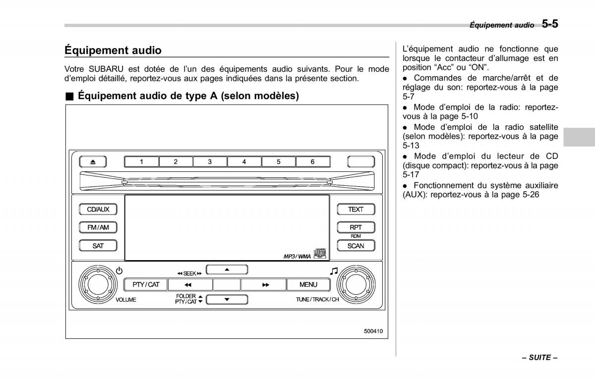 Subaru Forester II 2 manuel du proprietaire / page 189