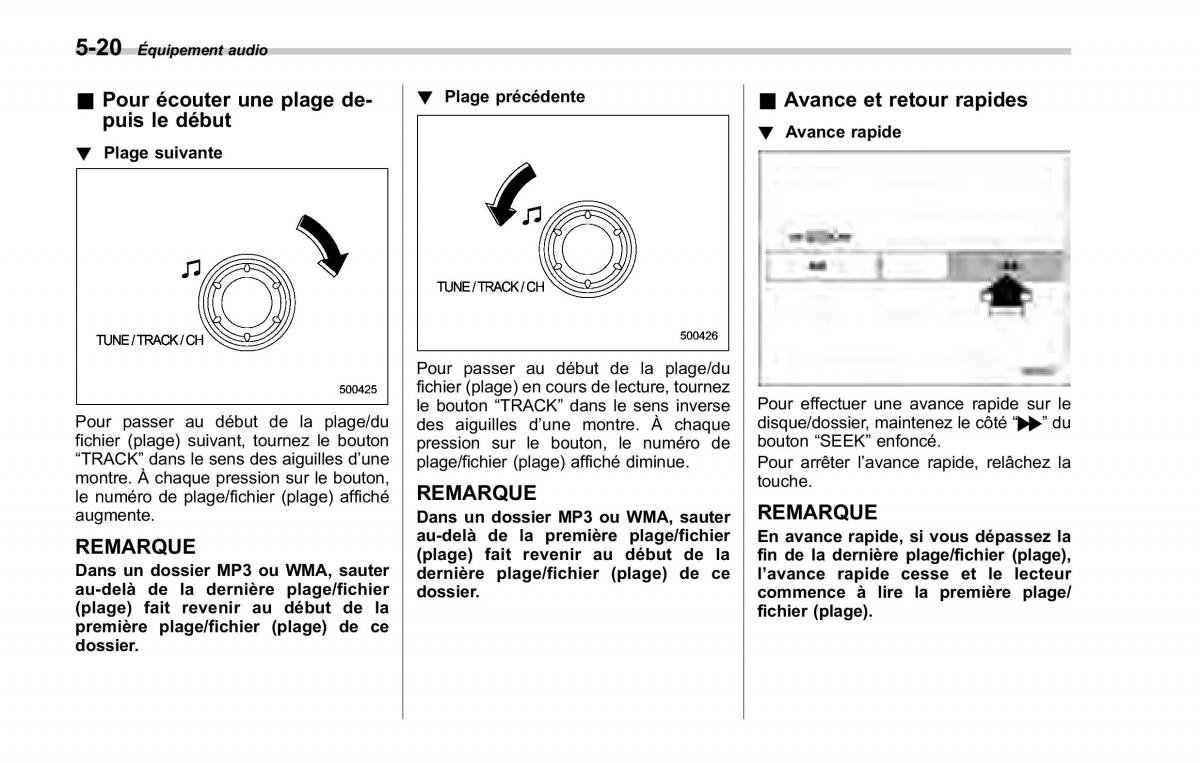 Subaru Forester II 2 manuel du proprietaire / page 204