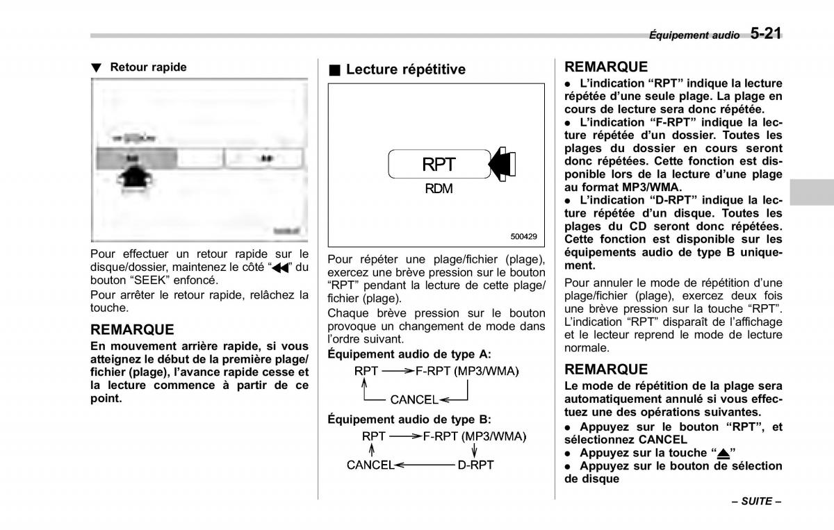 Subaru Forester II 2 manuel du proprietaire / page 205