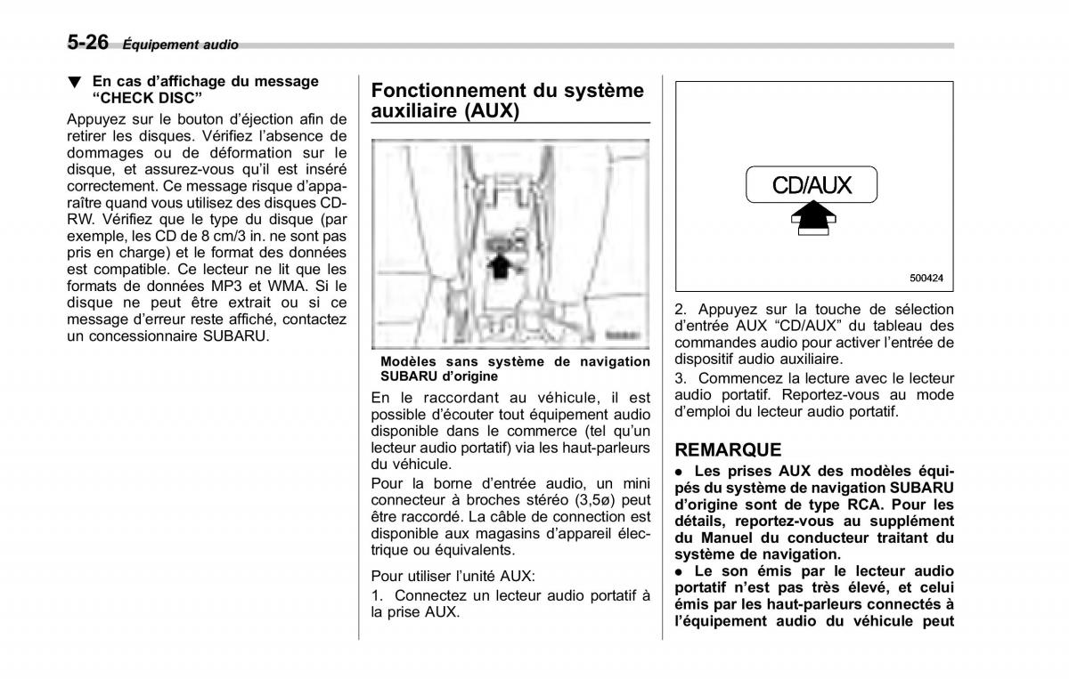 Subaru Forester II 2 manuel du proprietaire / page 210