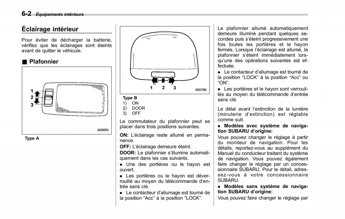 Subaru Forester II 2 manuel du proprietaire / page 216