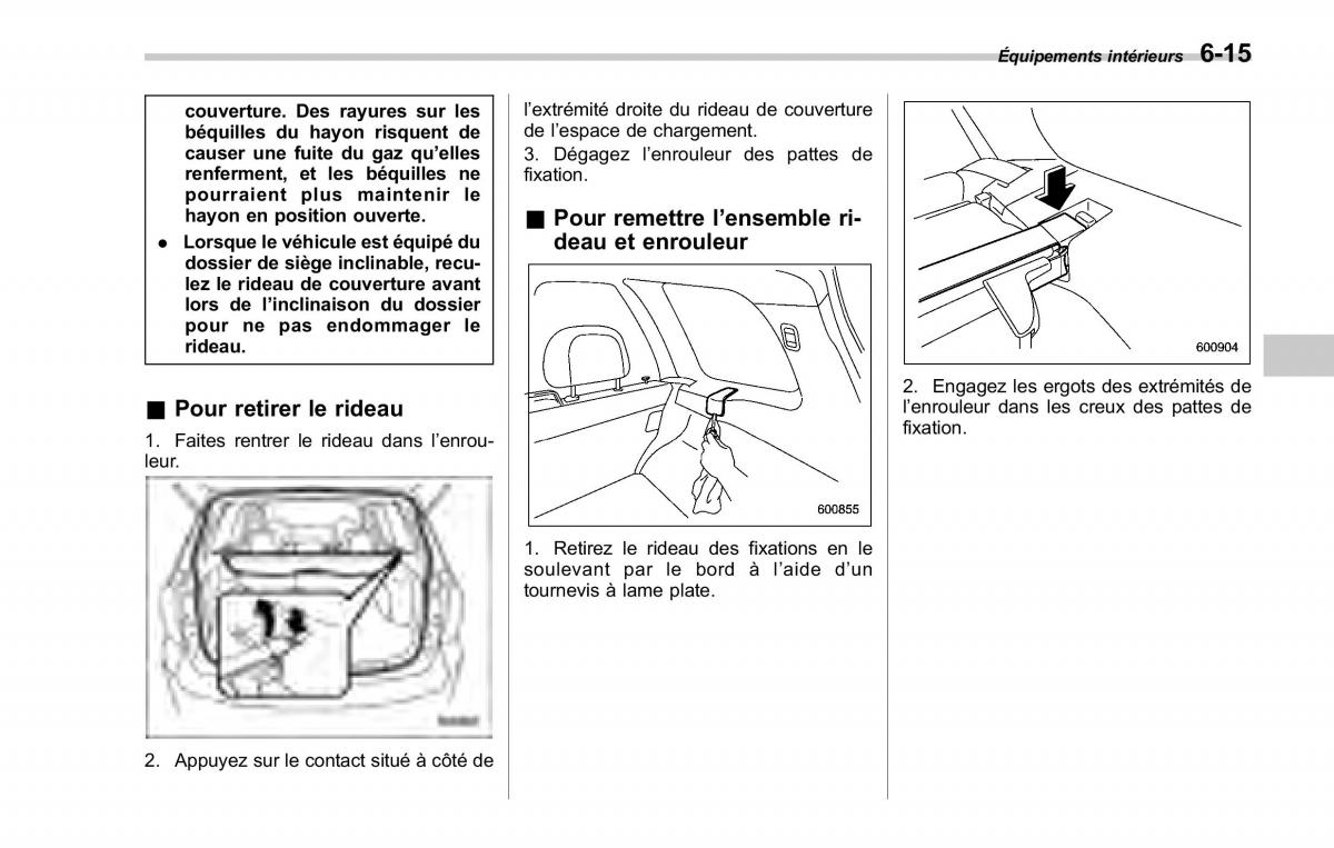 Subaru Forester II 2 manuel du proprietaire / page 229