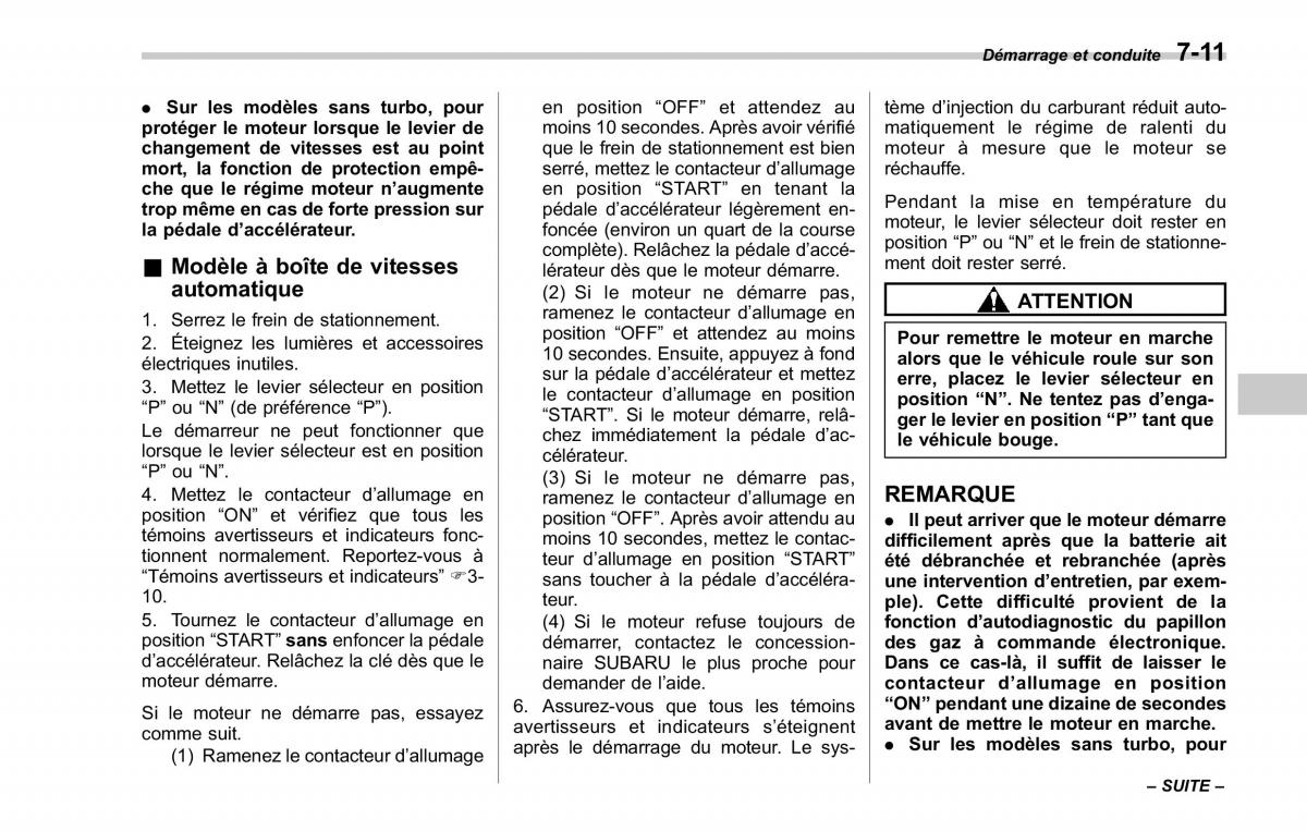 Subaru Forester II 2 manuel du proprietaire / page 243