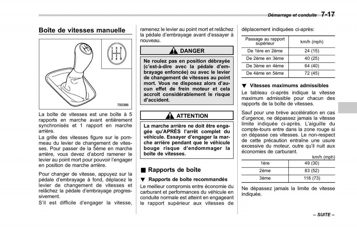 Subaru Forester II 2 manuel du proprietaire / page 249