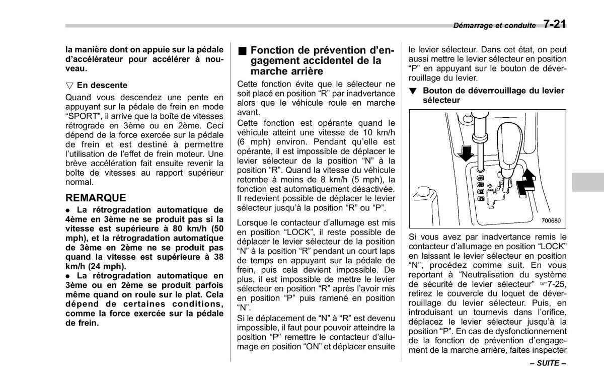 Subaru Forester II 2 manuel du proprietaire / page 253