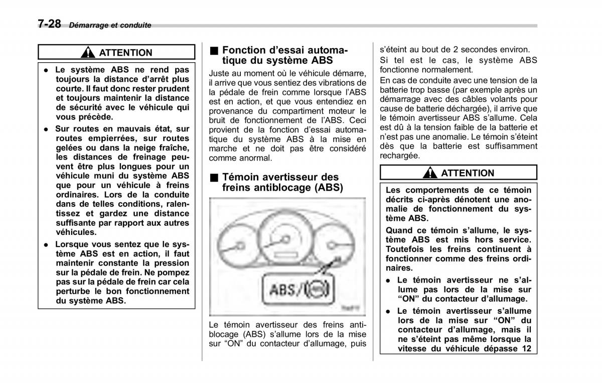 Subaru Forester II 2 manuel du proprietaire / page 260