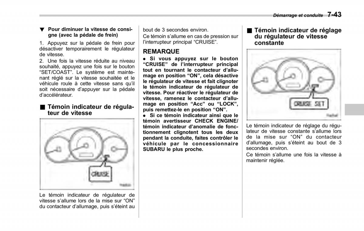 Subaru Forester II 2 manuel du proprietaire / page 275