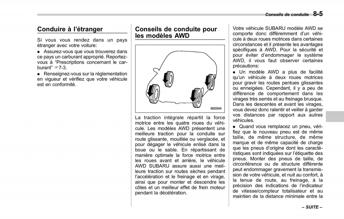 Subaru Forester II 2 manuel du proprietaire / page 281