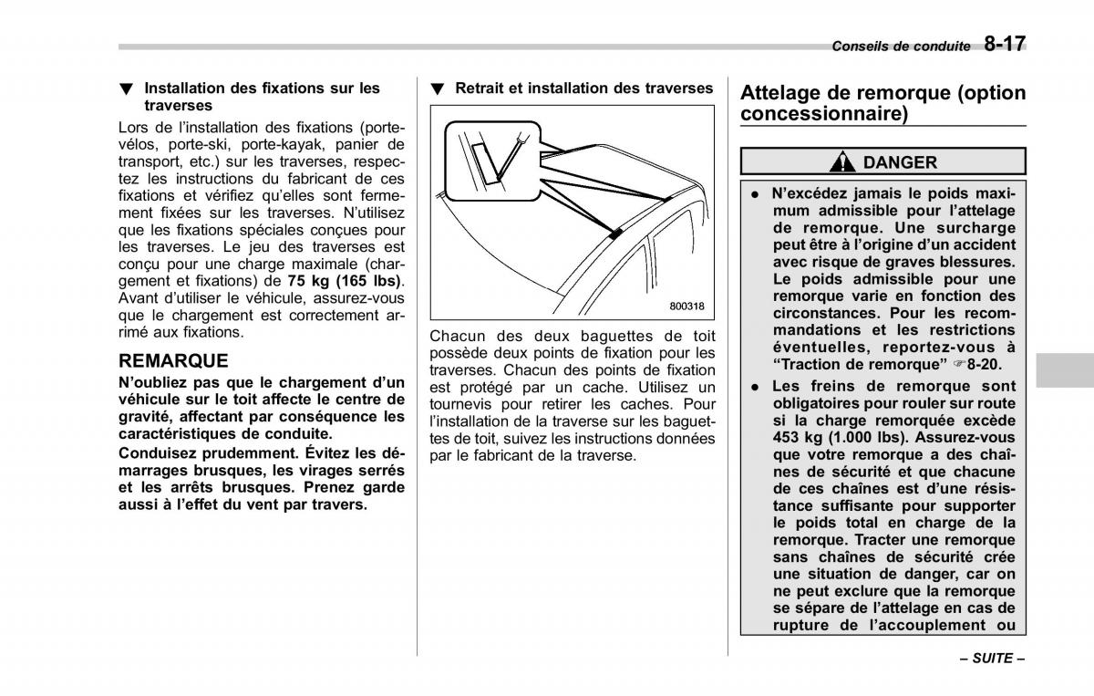 Subaru Forester II 2 manuel du proprietaire / page 293