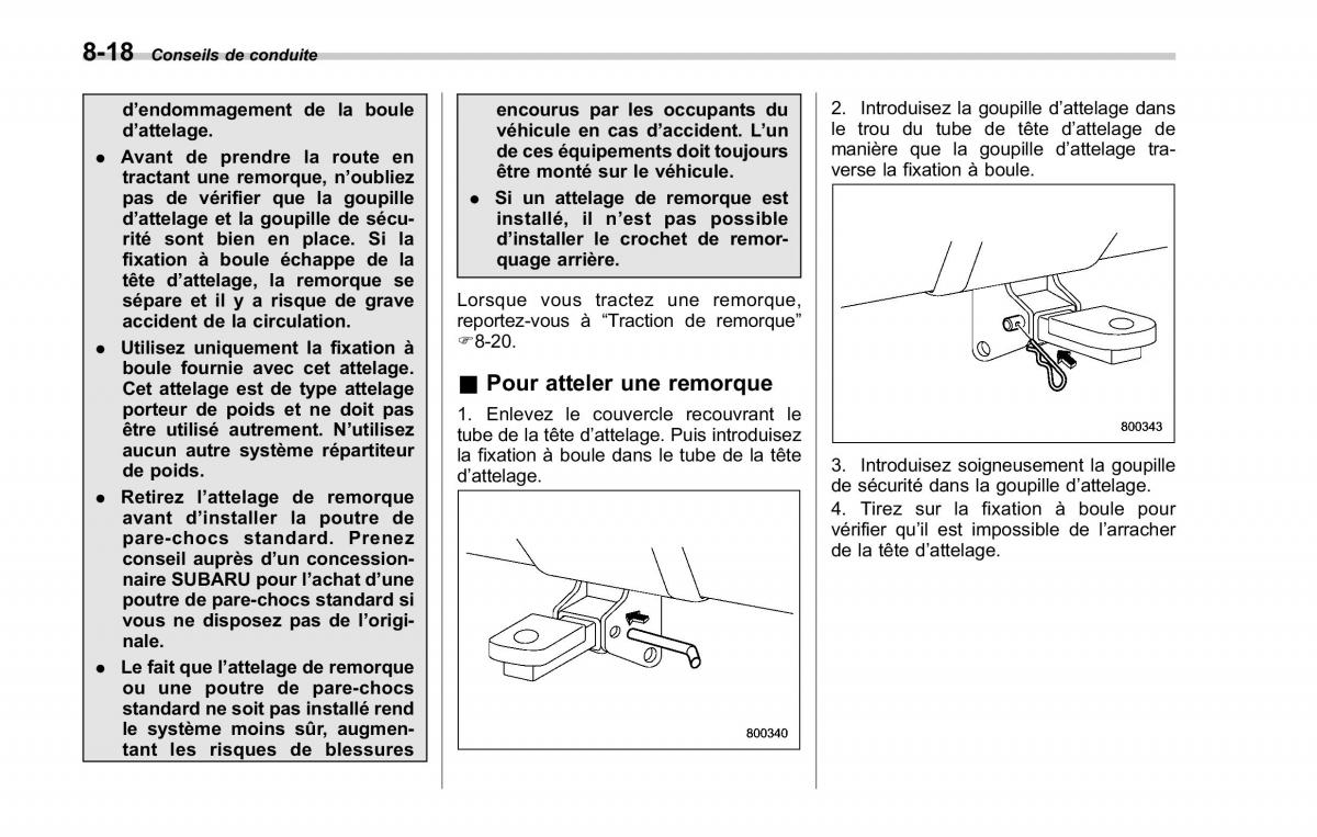 Subaru Forester II 2 manuel du proprietaire / page 294