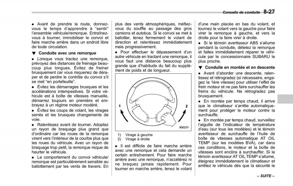 Subaru Forester II 2 manuel du proprietaire / page 303