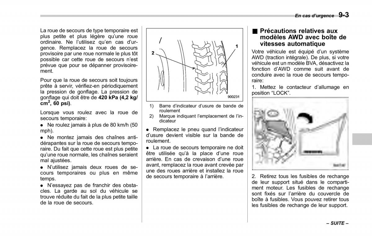 Subaru Forester II 2 manuel du proprietaire / page 307