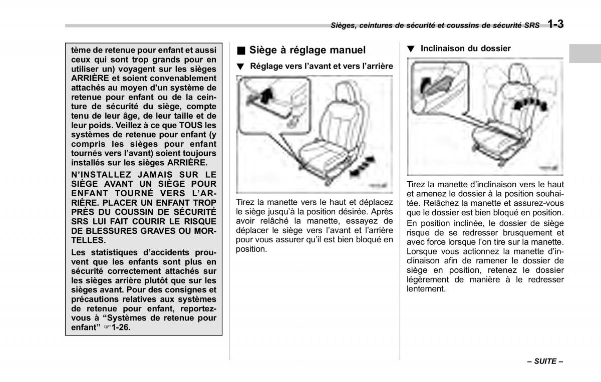 Subaru Forester II 2 manuel du proprietaire / page 31