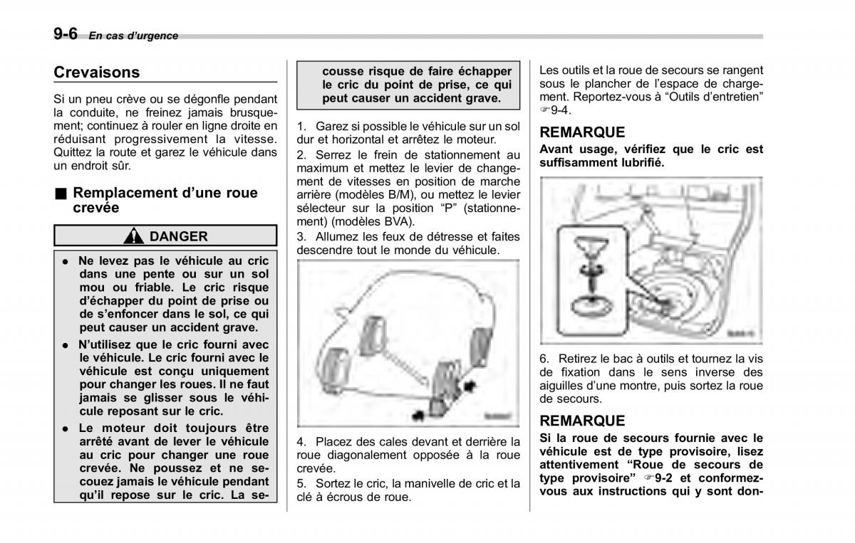 Subaru Forester II 2 manuel du proprietaire / page 310