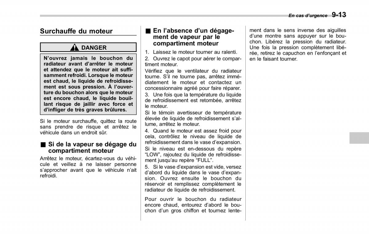 Subaru Forester II 2 manuel du proprietaire / page 317