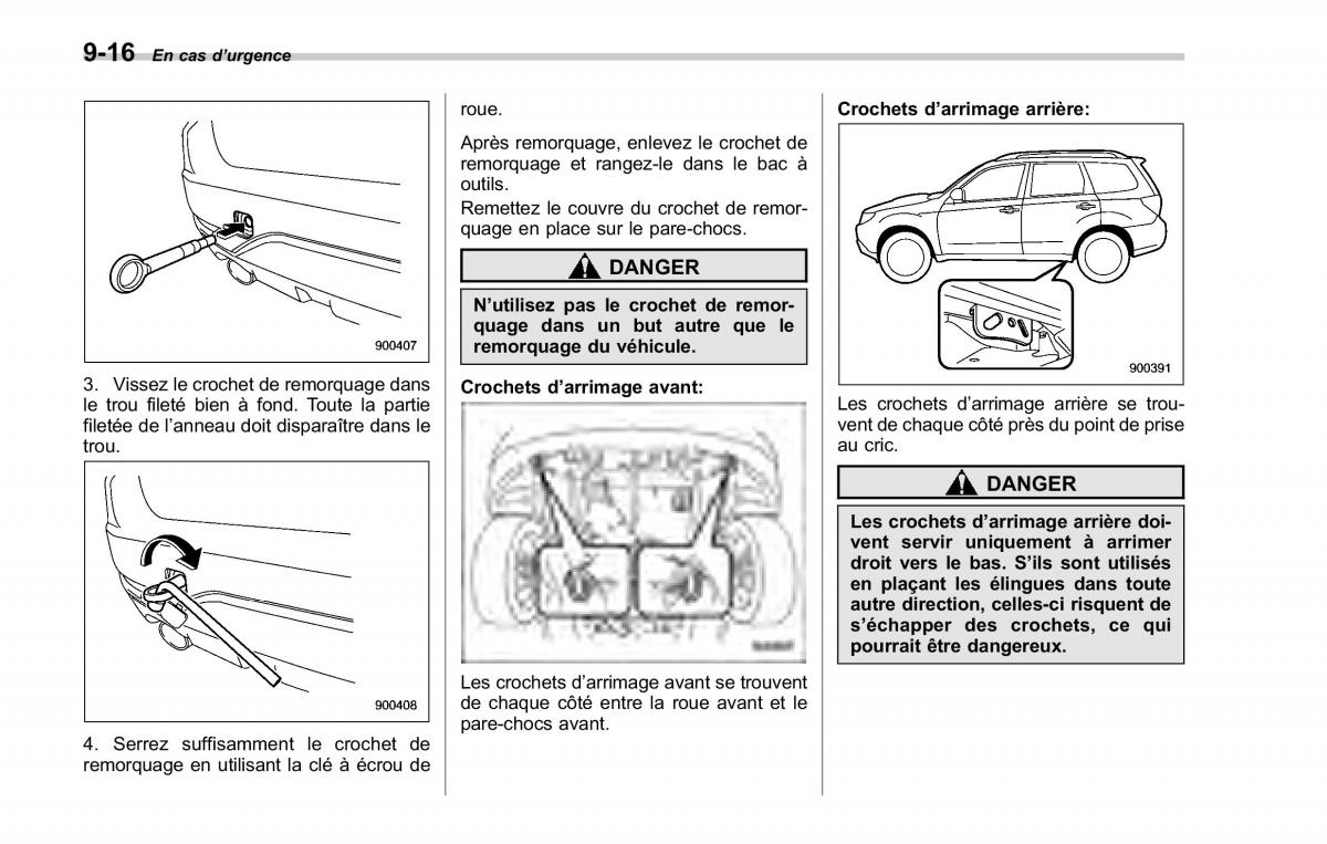 Subaru Forester II 2 manuel du proprietaire / page 320