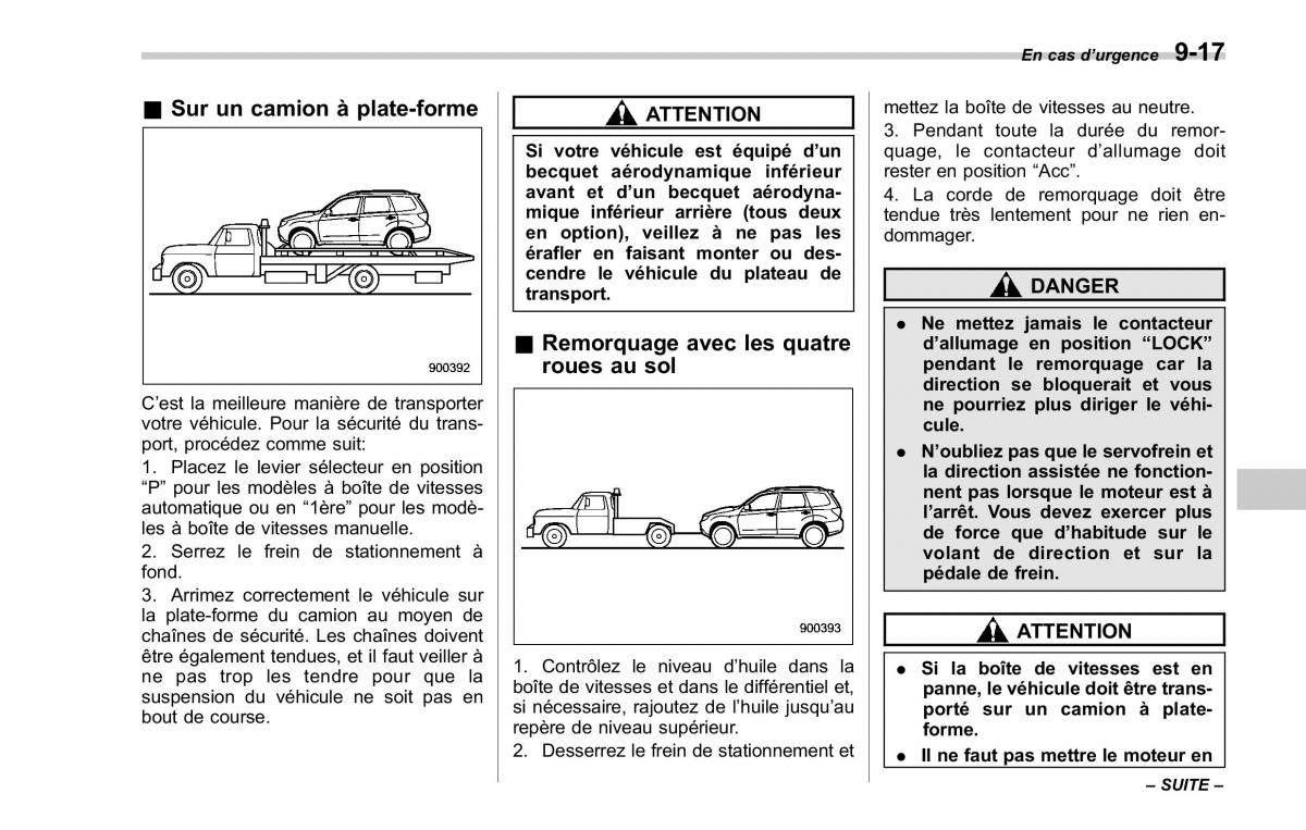 Subaru Forester II 2 manuel du proprietaire / page 321