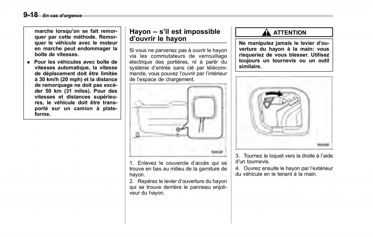 Subaru Forester II 2 manuel du proprietaire / page 322