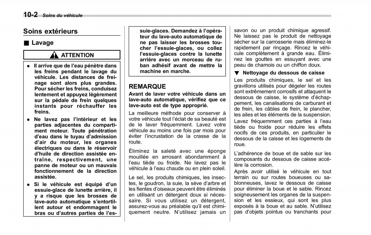 Subaru Forester II 2 manuel du proprietaire / page 326