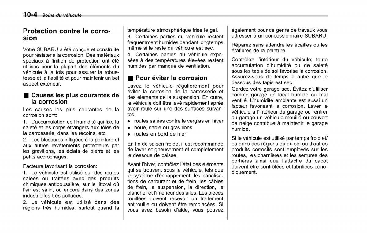 Subaru Forester II 2 manuel du proprietaire / page 328