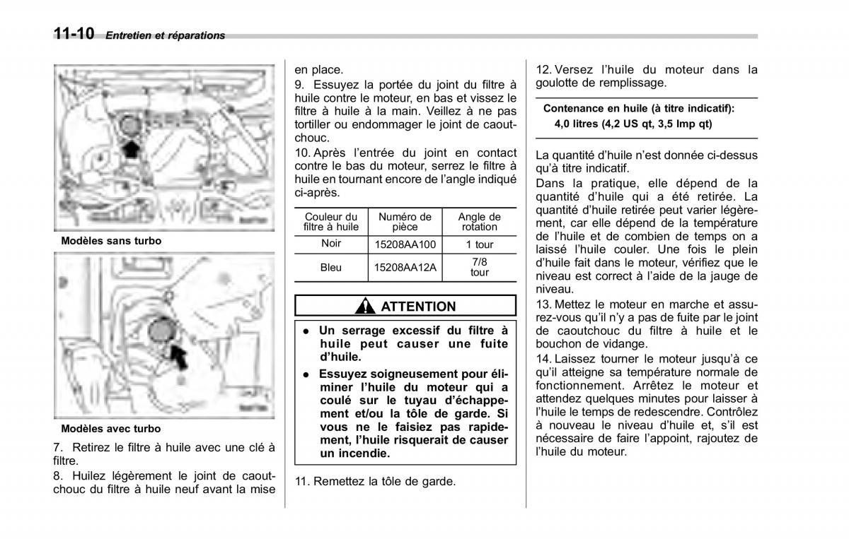 Subaru Forester II 2 manuel du proprietaire / page 340