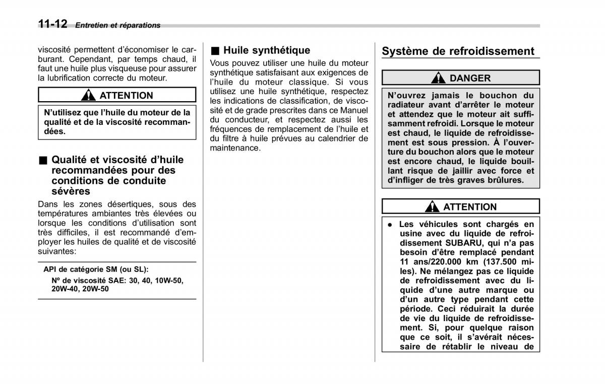 Subaru Forester II 2 manuel du proprietaire / page 342