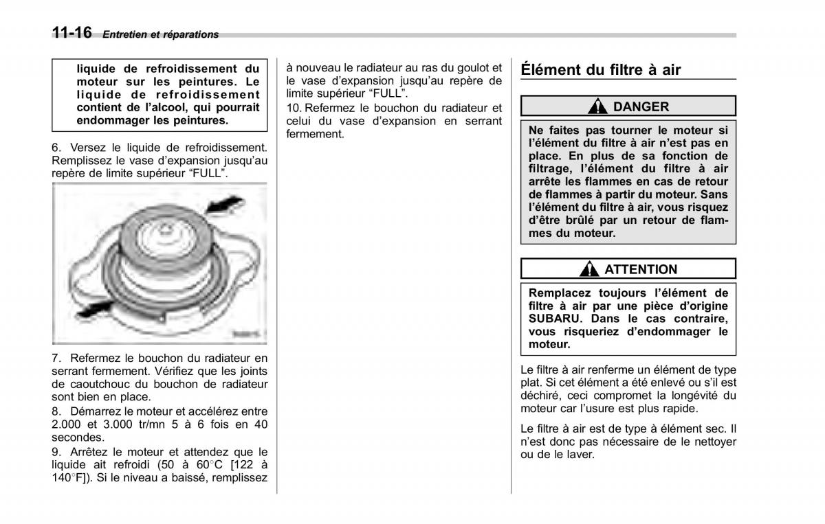 Subaru Forester II 2 manuel du proprietaire / page 346