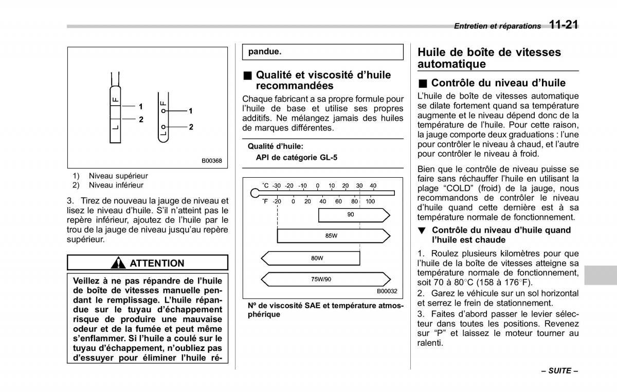 Subaru Forester II 2 manuel du proprietaire / page 351