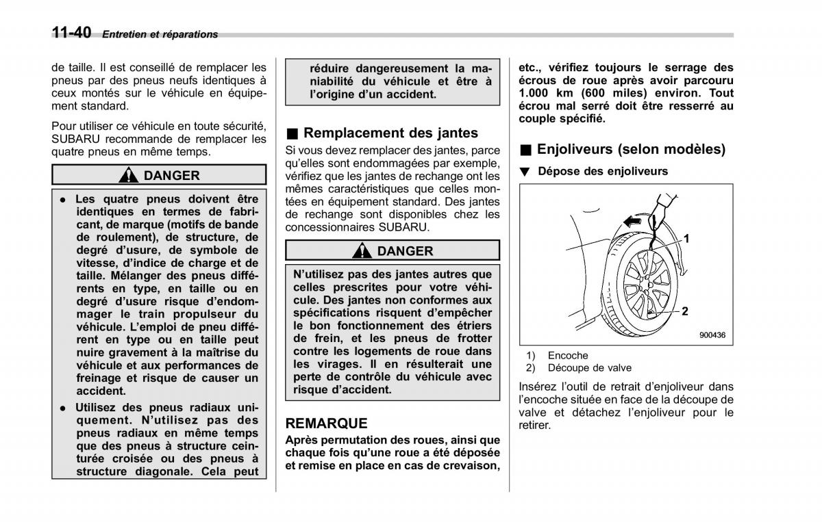 Subaru Forester II 2 manuel du proprietaire / page 370