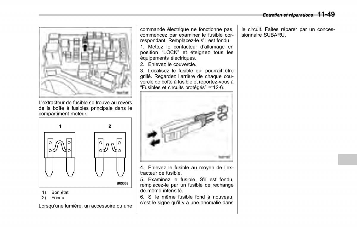 Subaru Forester II 2 manuel du proprietaire / page 379