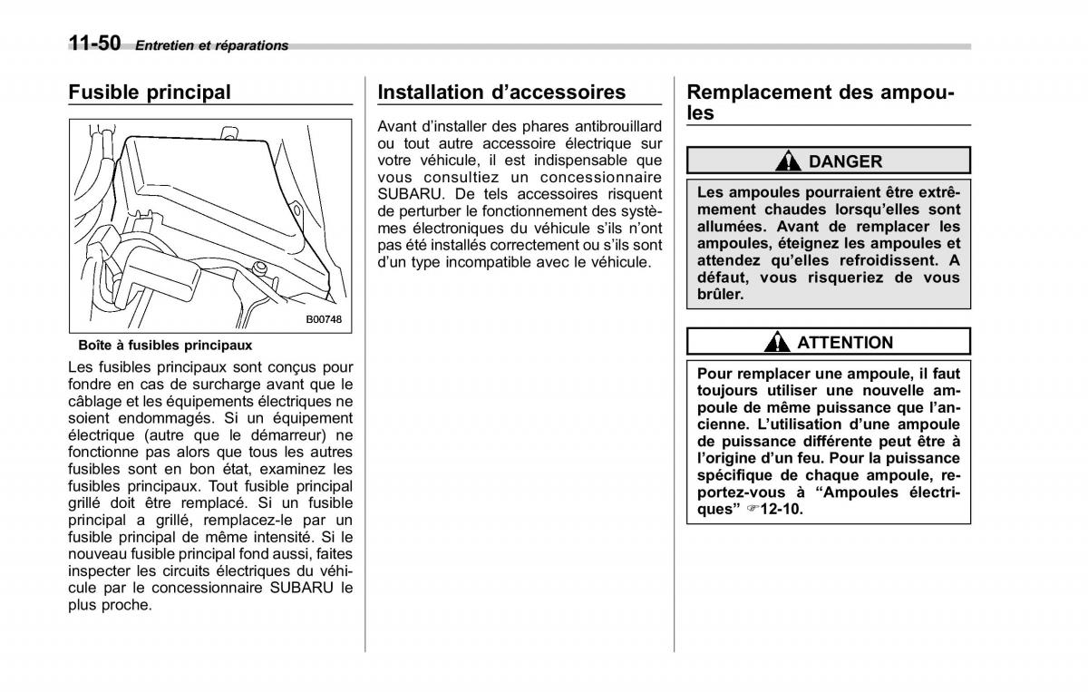 Subaru Forester II 2 manuel du proprietaire / page 380