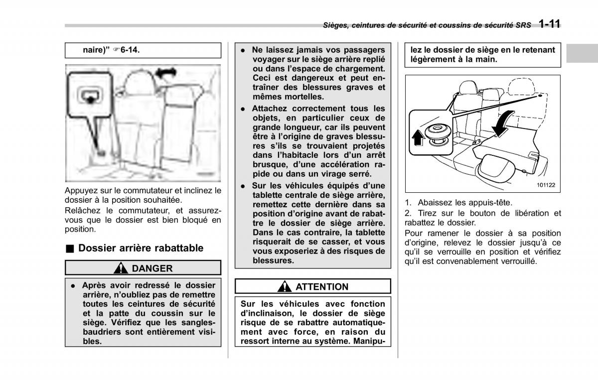 Subaru Forester II 2 manuel du proprietaire / page 39