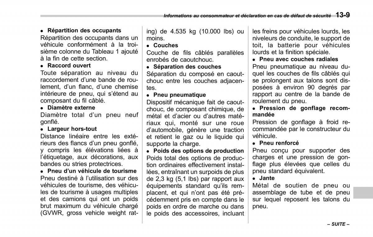 Subaru Forester II 2 manuel du proprietaire / page 409