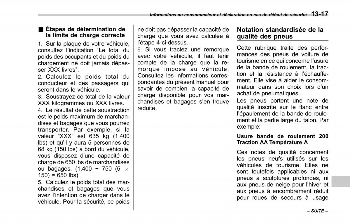 Subaru Forester II 2 manuel du proprietaire / page 417