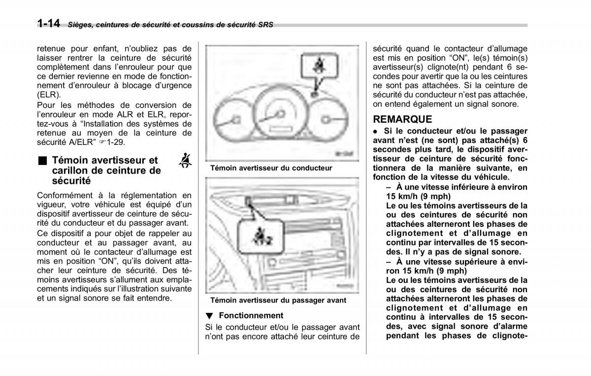 Subaru Forester II 2 manuel du proprietaire / page 42