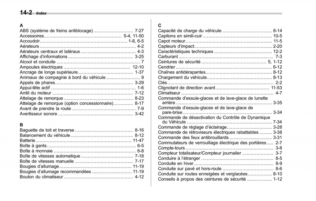 Subaru Forester II 2 manuel du proprietaire / page 422