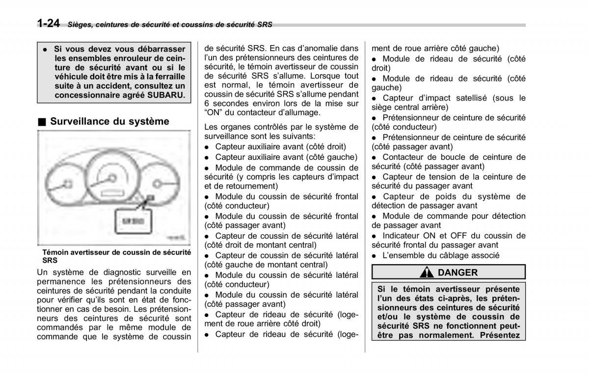 Subaru Forester II 2 manuel du proprietaire / page 52