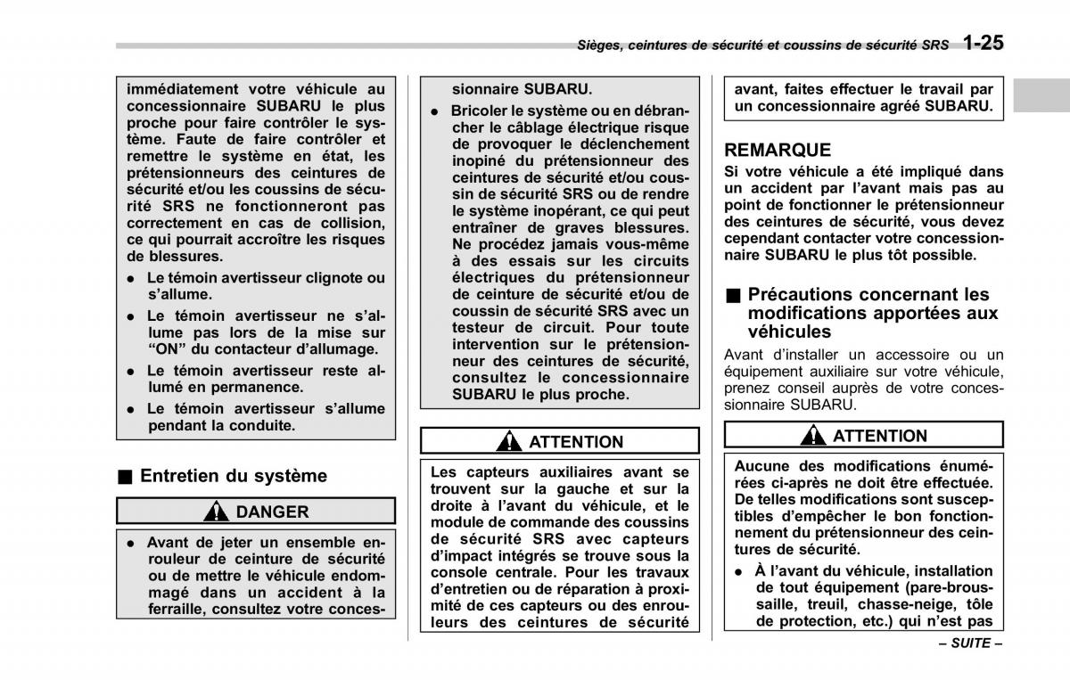 Subaru Forester II 2 manuel du proprietaire / page 53