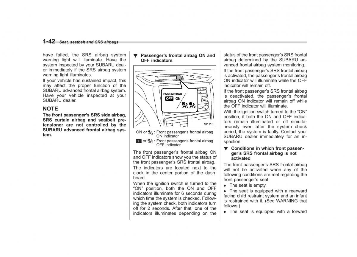 Subaru Forester III 3 owners manual / page 65